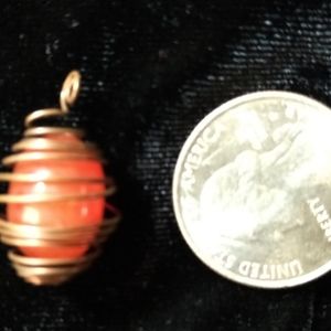 Orange Stone Necklace Pendant